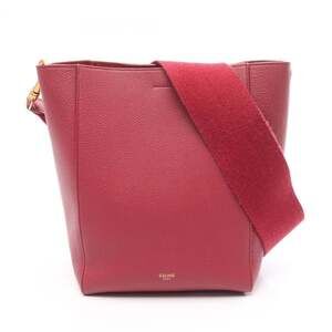 Celine Sangle Bucket Small Shoulder Bag/Handbag in Leather, Women's, Pink